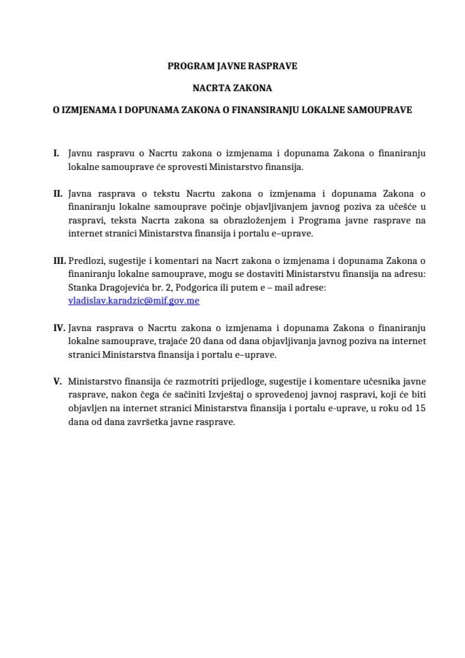 Program javne rasprave