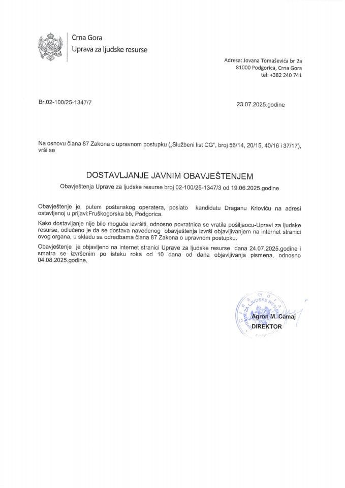 Dragan Krlović, 1347