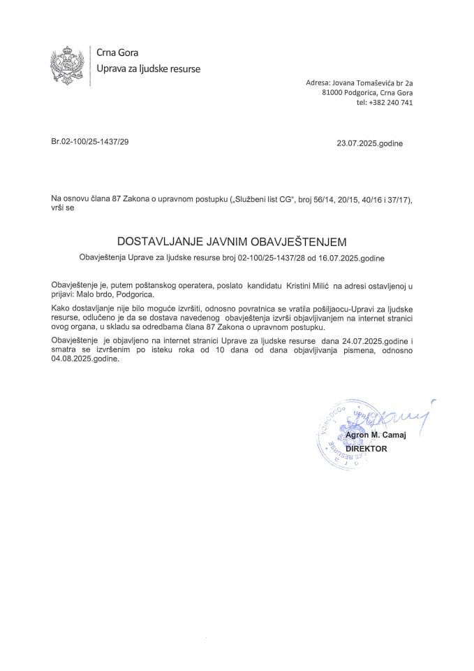 Kristina Milić, 1437