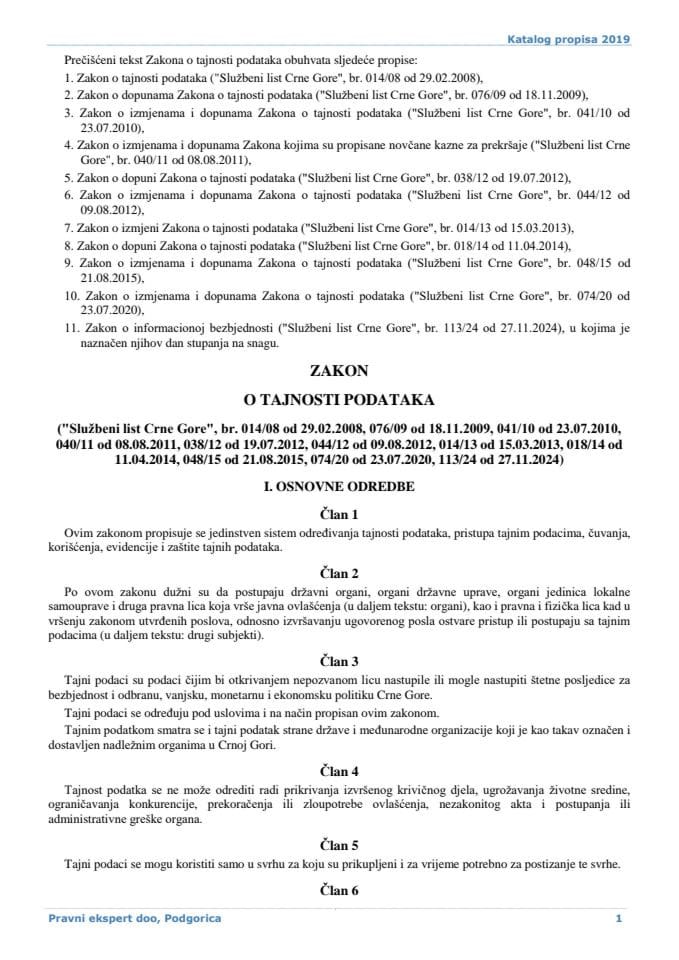 Zakon o tajnosti podataka