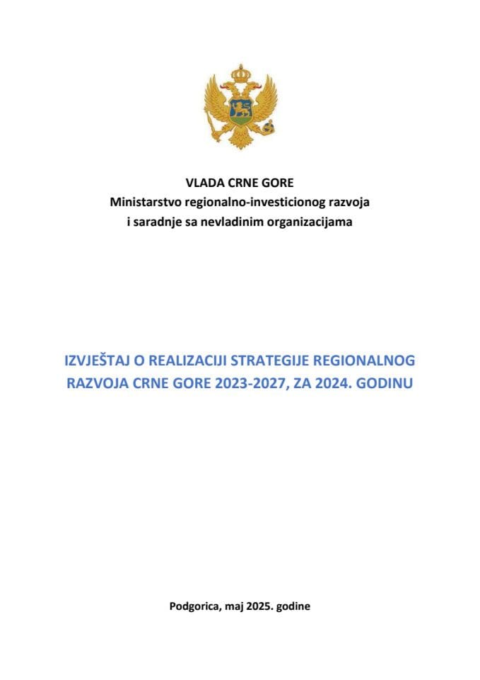 IZVJEŠTAJ o realizaciji SRR za 2024.