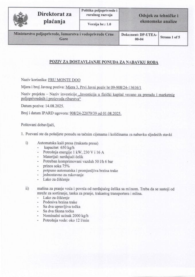 poziv-za-dostavljanje-ponuda-za-nabavku-roba PRESA