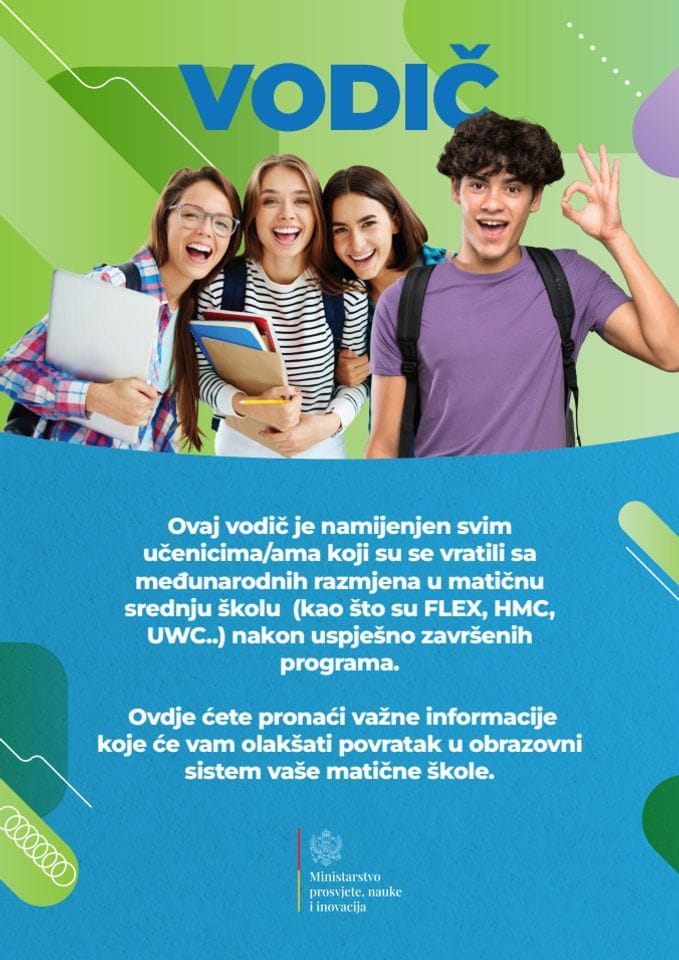 Vodič za srednjoškolce koji učestvuju u međunarodnim programima razmjene