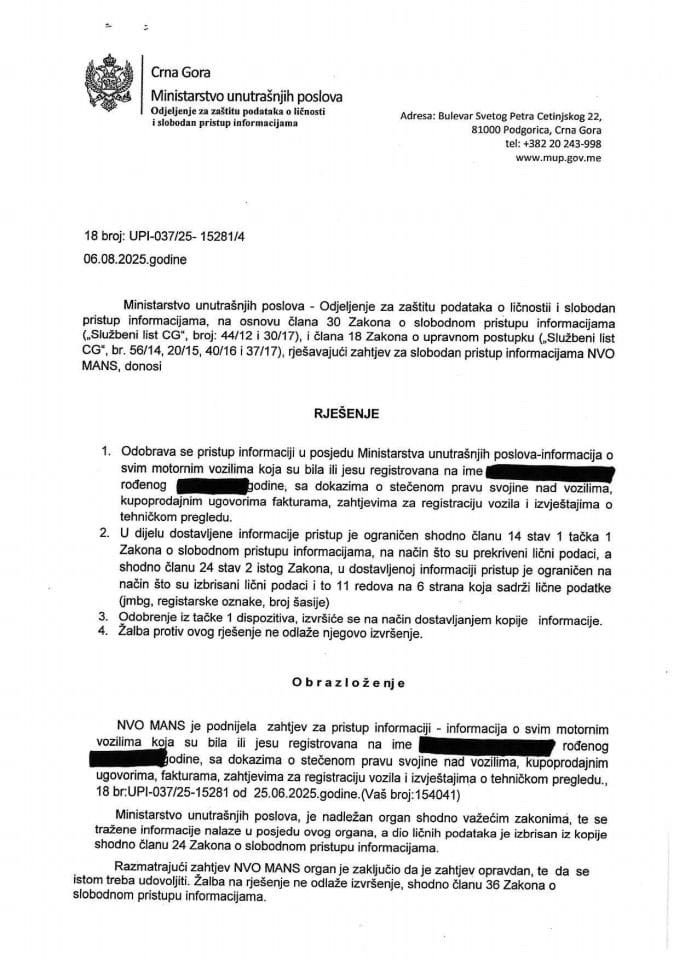 rješenje br. 18-UPI-037/25-15281/4