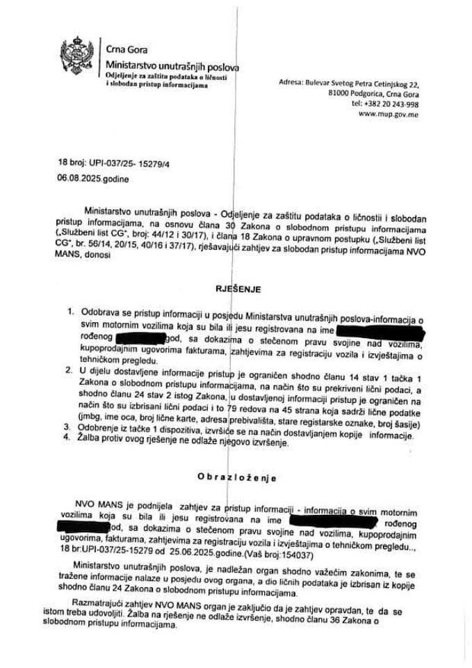 rješenje br. 18-UPI-037/25-15279/4