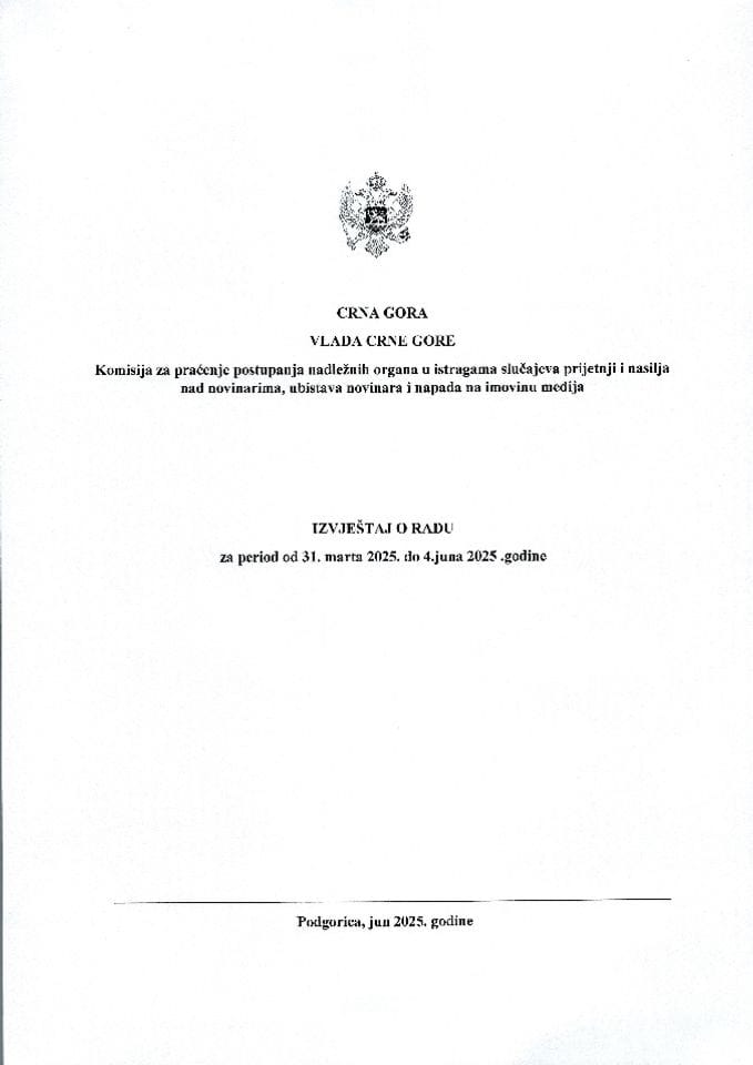 Deseti izvještaj Komisije (31.3.2025-4.6.2025)