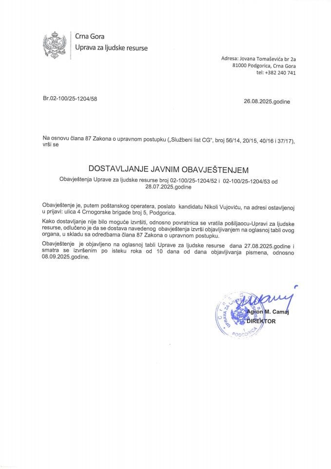 Nikola Vujović, 1204-2