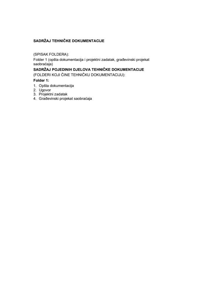 Tehnička dokumentacija - Izvođenje radova na asfaltiranju lokalnog puta Kovren-Gorice, Opština Bijelo Polje