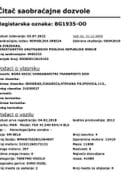 Saobraćajna dozvola registarske oznake BG1935-OO_VT