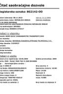 Saobraćajna dozvola registarske oznake BG2142-OO