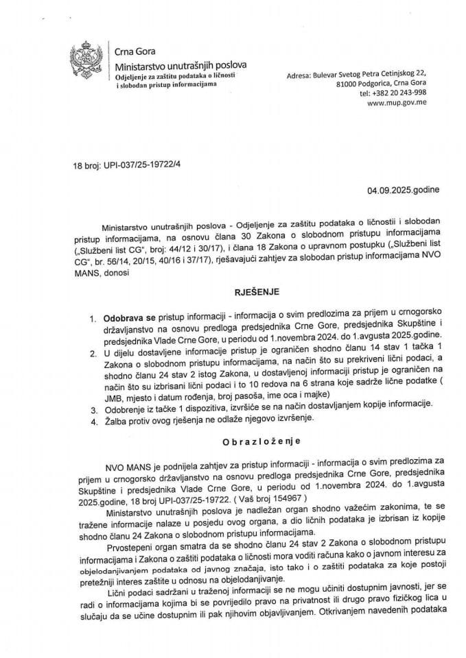 rješenje br. 18-UPI-037/25-19722/4