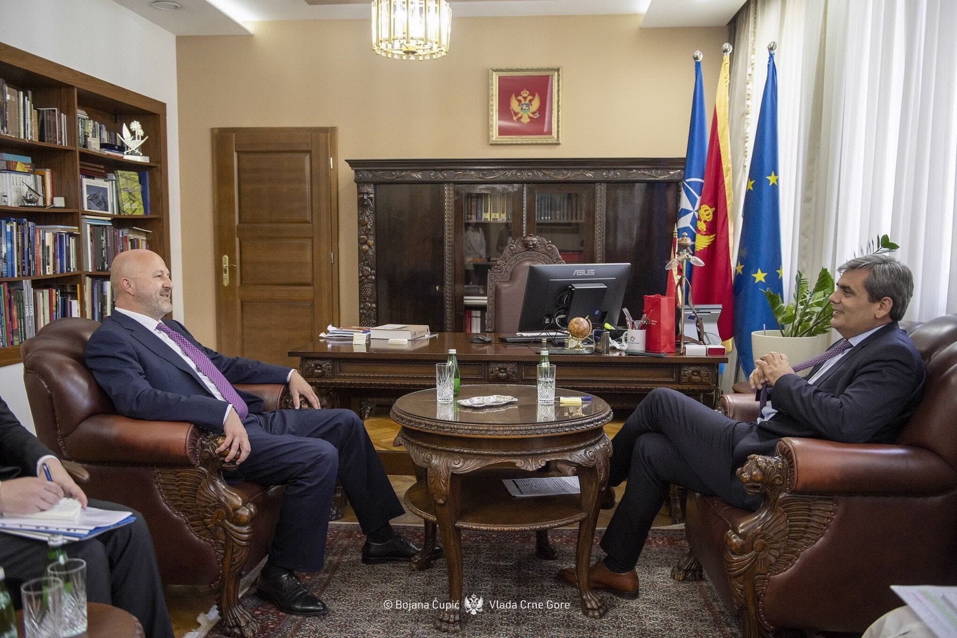 Ibrahimović sa nerezidentnim ambasadorom Kraljevine Belgije u Crnoj Gori Frederikom Develterom