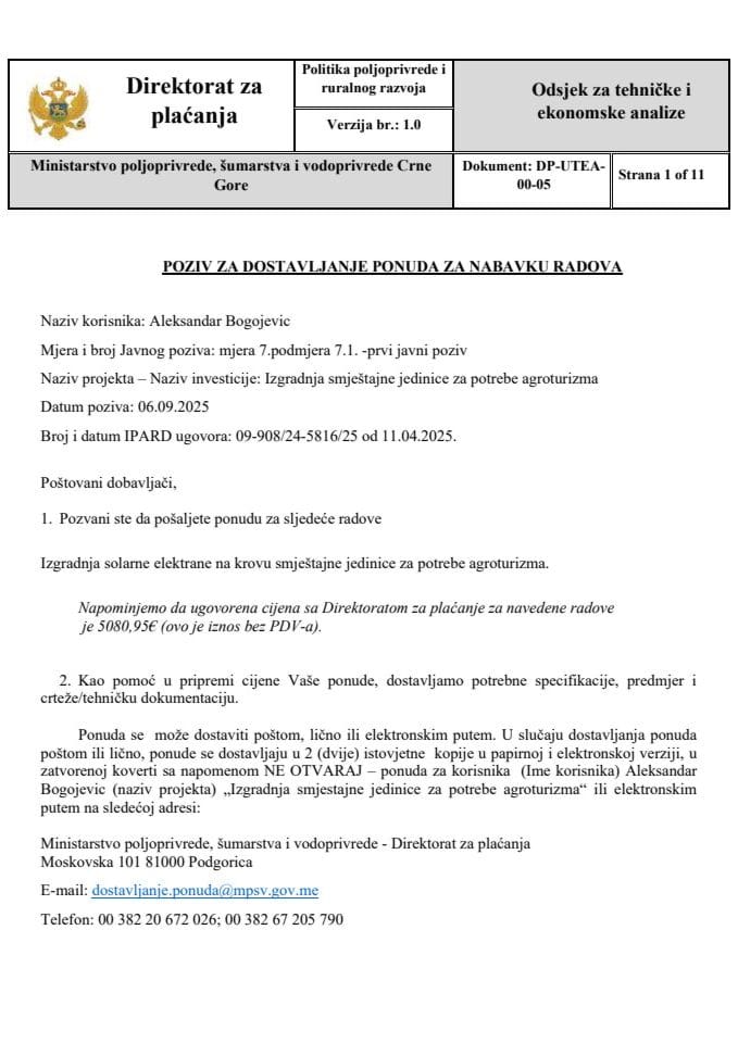 ponuda fotonaponskih sistema