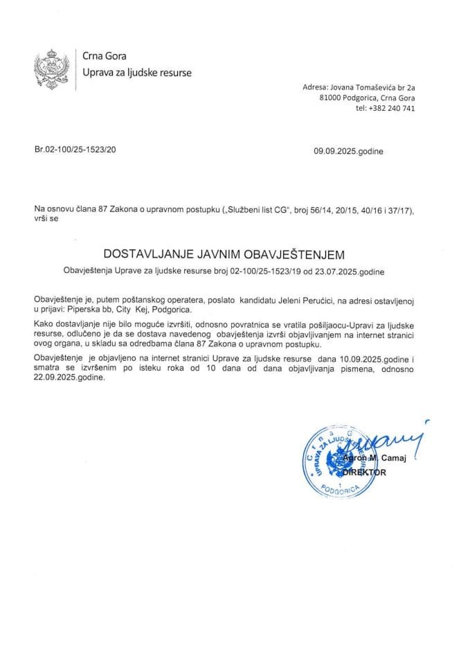 Jelena Perućica 10 09 2025