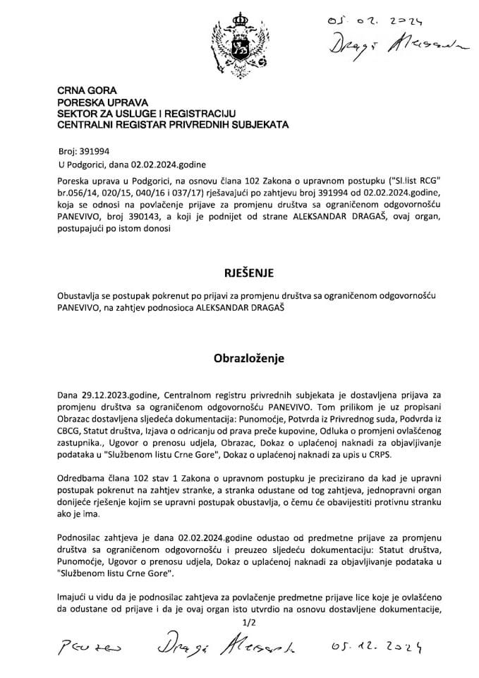 Informacija II 05/02-UP-132/4-25