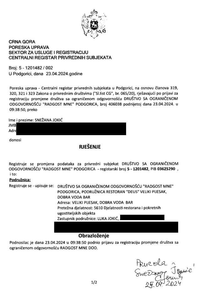 Informacija II 05/02-UP-129/4-25