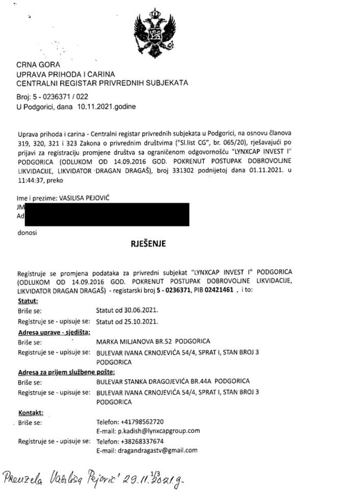 Informacija XXIX 05/02-UP-131/4-25