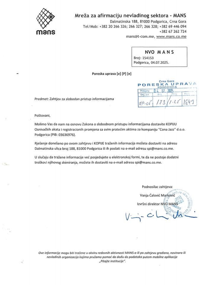 Rješenje 05/02-UP-173/2-25