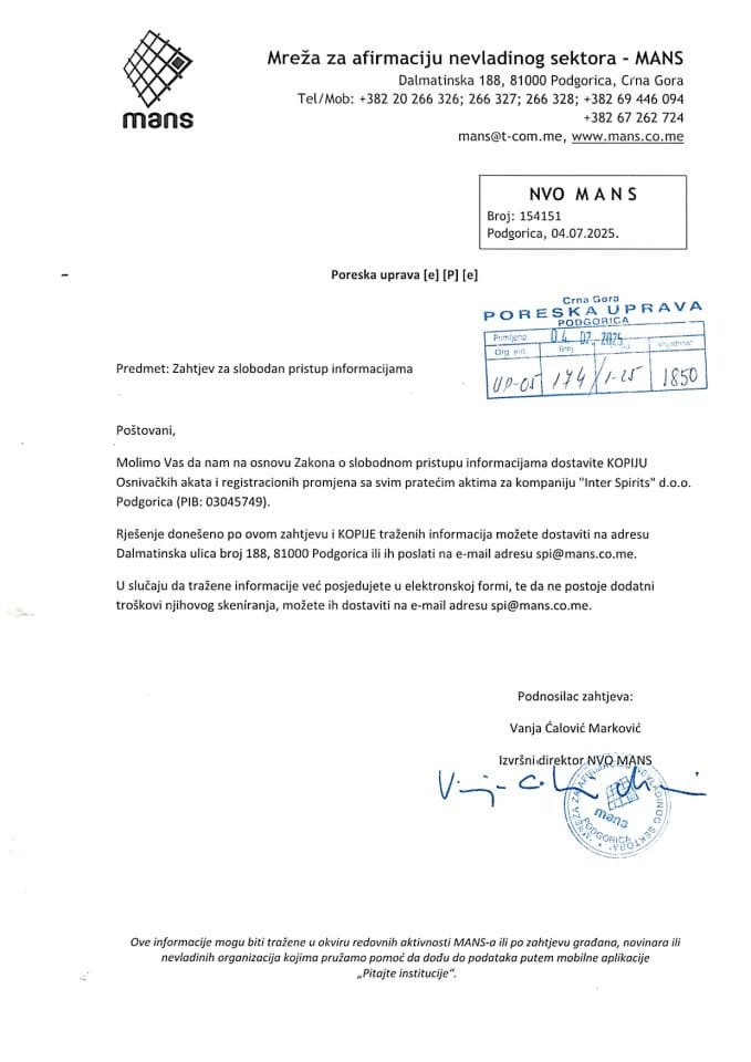 Rješenje 05/02-UP-174/2-25