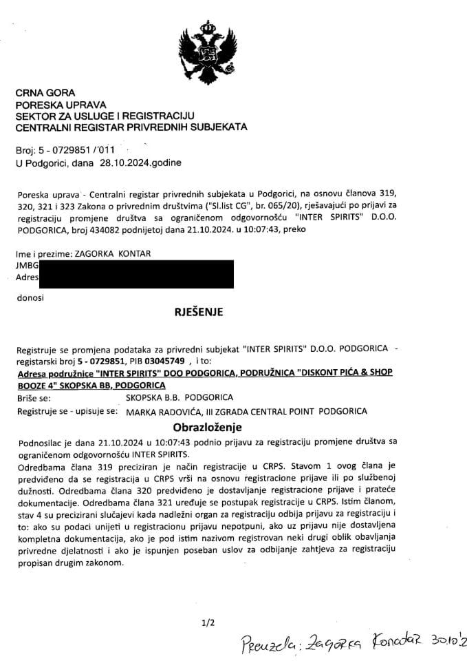 Informacija XII 05/02-UP-174/4-25