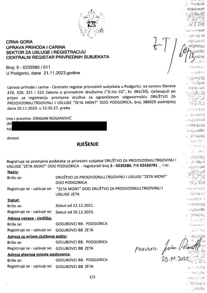 Informacija XIII 05/02-UP-176/4-25