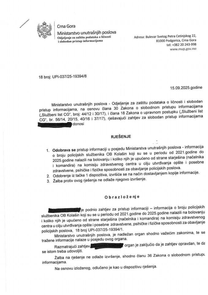 rješenje br. 18-UPI-037/25-19394/8