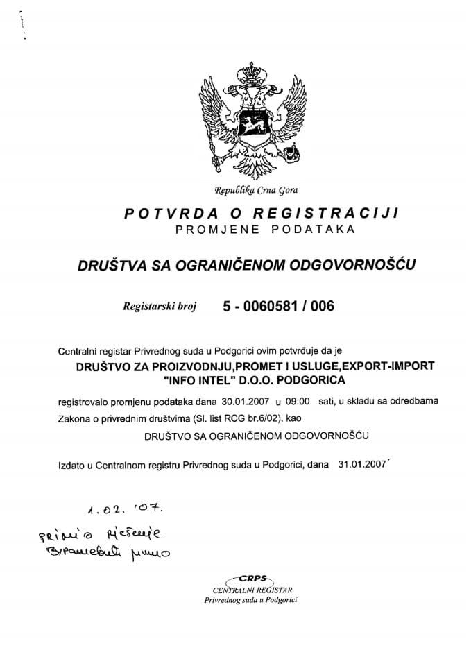 Informacija VII 05/02-UP-203/4-25