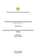 Environmental and Social Management Framework (ESMF)