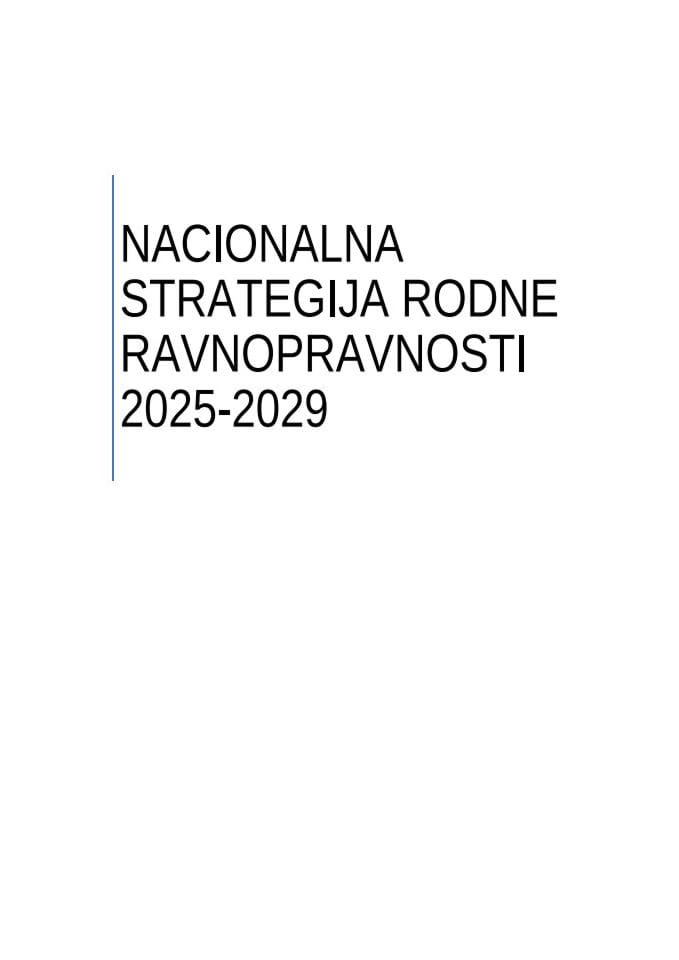 NACIONALNA STRATEGIJA RODNE RAVNOPRAVNOSTI 2025.-2029.