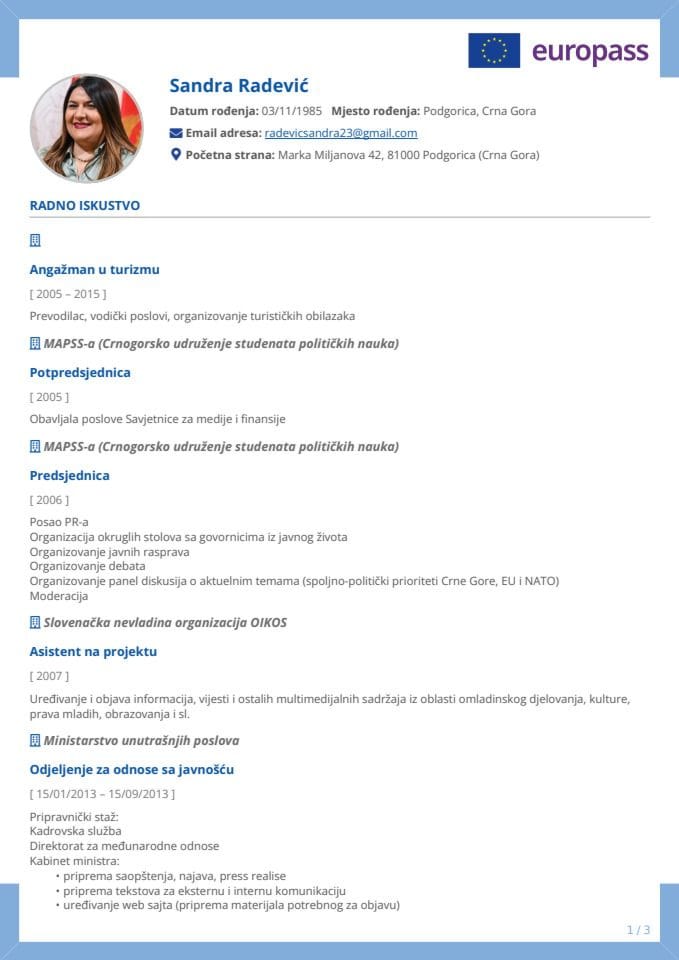 Sandra_Radević_-_CV