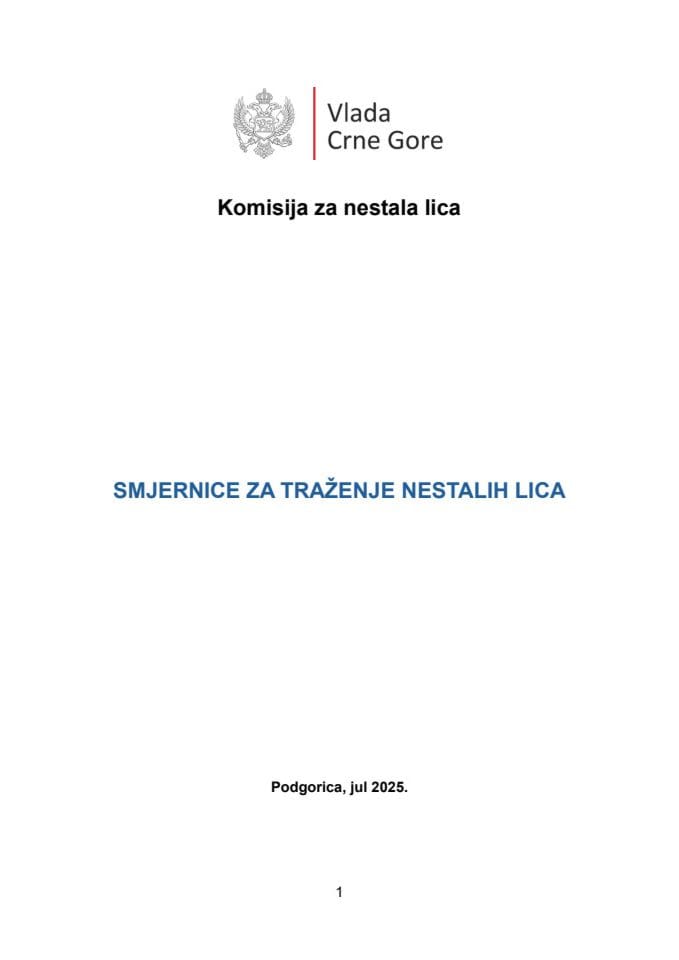 Smjernice za trazenje nestalih lica