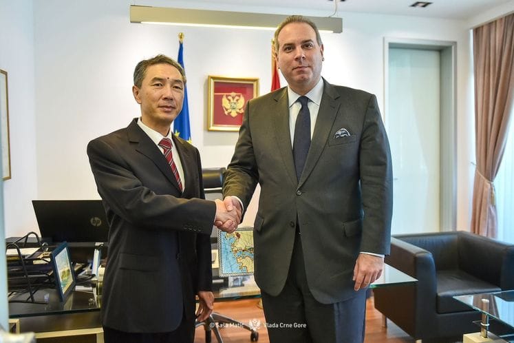 Potpredsjednik Ivanović primio novoimenovanog ambasadora Kine u Crnoj Gori