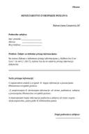 Obrazac za slobodan pristup informacijama Obrazac za slobodan pristup informacijama