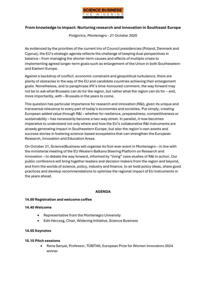 251021 Прелиминарy Агенда - Подгорица