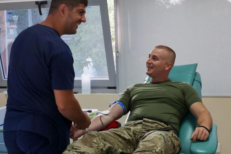 Dobrovoljno davanje krvi pripadnika Vojske Crne Gore