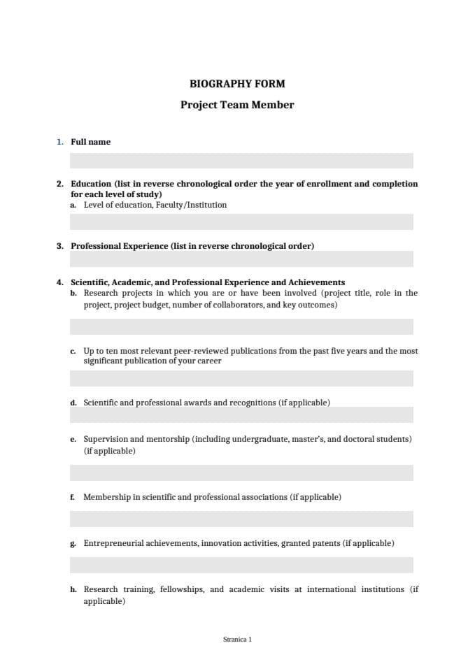 5а. Образац-за-цлан-цланица-тима-биографија-образац - енгл