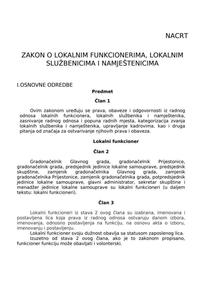 Nacrt Zakona o lokalnim funkcionerima lokalnim službenicima i namještenicima_03.10.2025.