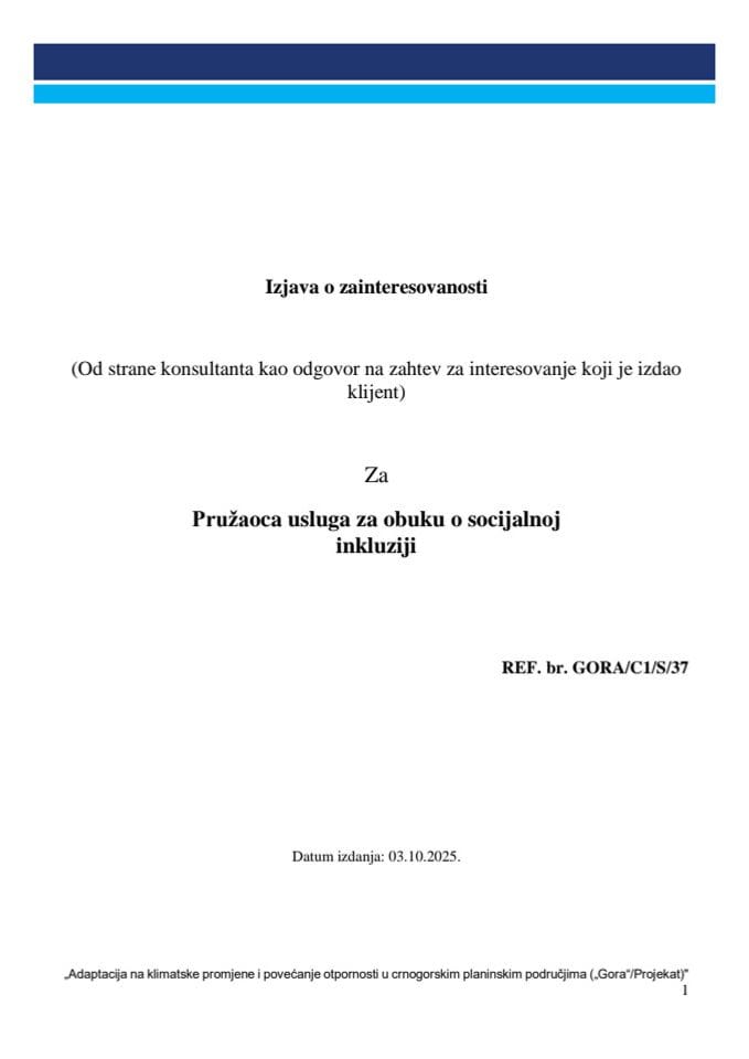 REOI -  obuka o socijalnoj inkluziji