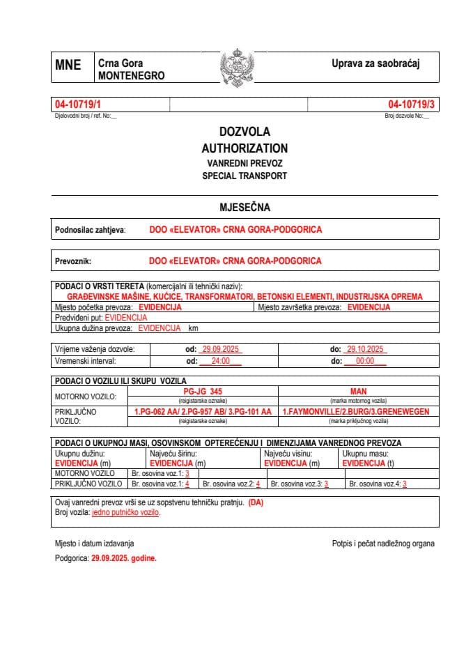 ELEVATOR 04-10719-okt-mjesečna