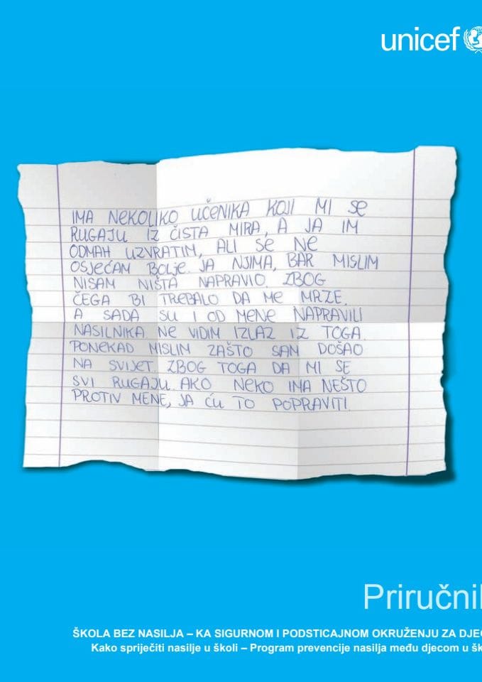 Priručnik - Kako spriječiti nasilje u školi – Program prevencije nasilja među djecom u školi