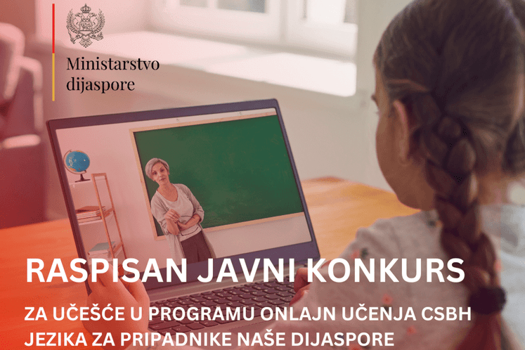 Raspisan javni konkursza učešće u programu onlajn učenja CSBH jezika (osnovni nivo) za pripadnike naše dijaspore