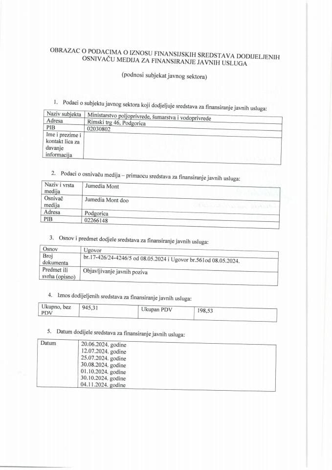 Izvještaj - Jumedia Mont