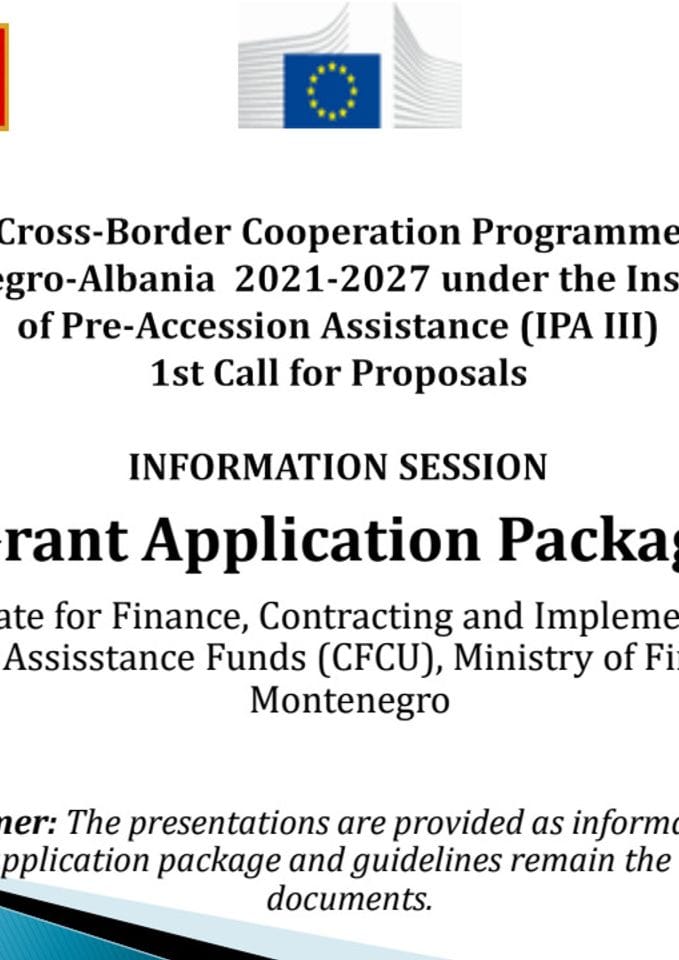 Application package 1st CfP