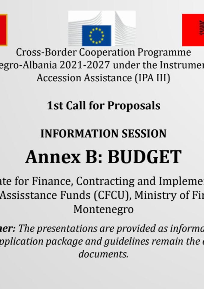 Budget 1st CfP