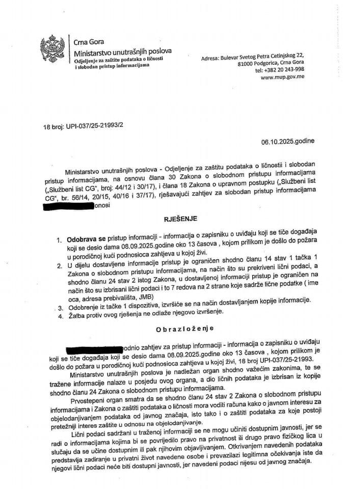 rješenje br. 18-UPI-037/25-21993/2