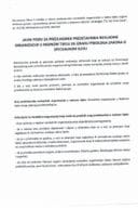 Javni poziv za predlaganje predstavnika nevladine organizacije u radnom tijelu za izradu teksta Predloga zakona o Specijalnom sudu