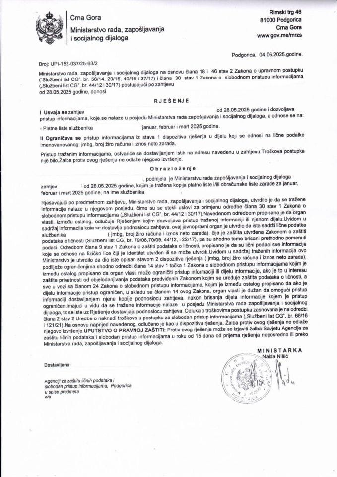 Rješenje br. UPI-152-037-25-63-2