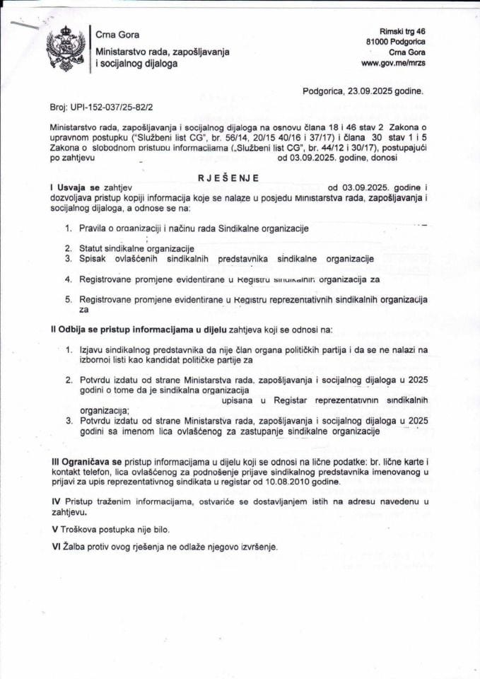 Rješenje br. UPI-152-037-25-82-2