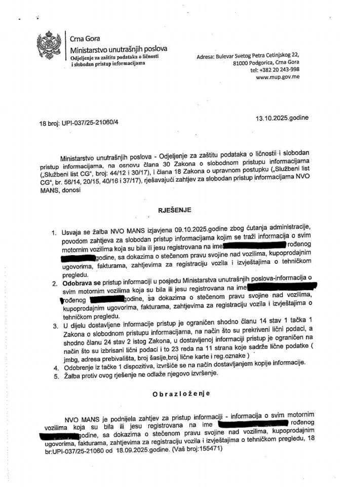 rješenje br. 18-UPI-037/25-21060/4