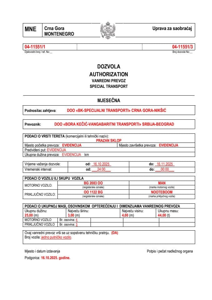 BK-SPECIJALNI TRANSPORTI 04-11551-BORA KEČIĆ-VANGABARITNI TRANSPORTI-okt-mjesečna